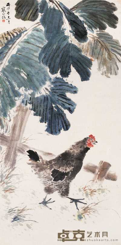 江寒汀 1956年作 大吉祥 镜心 138.5×69cm